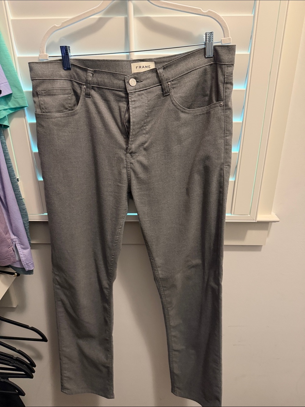 Frame Denim Men's Gray Slim Pants